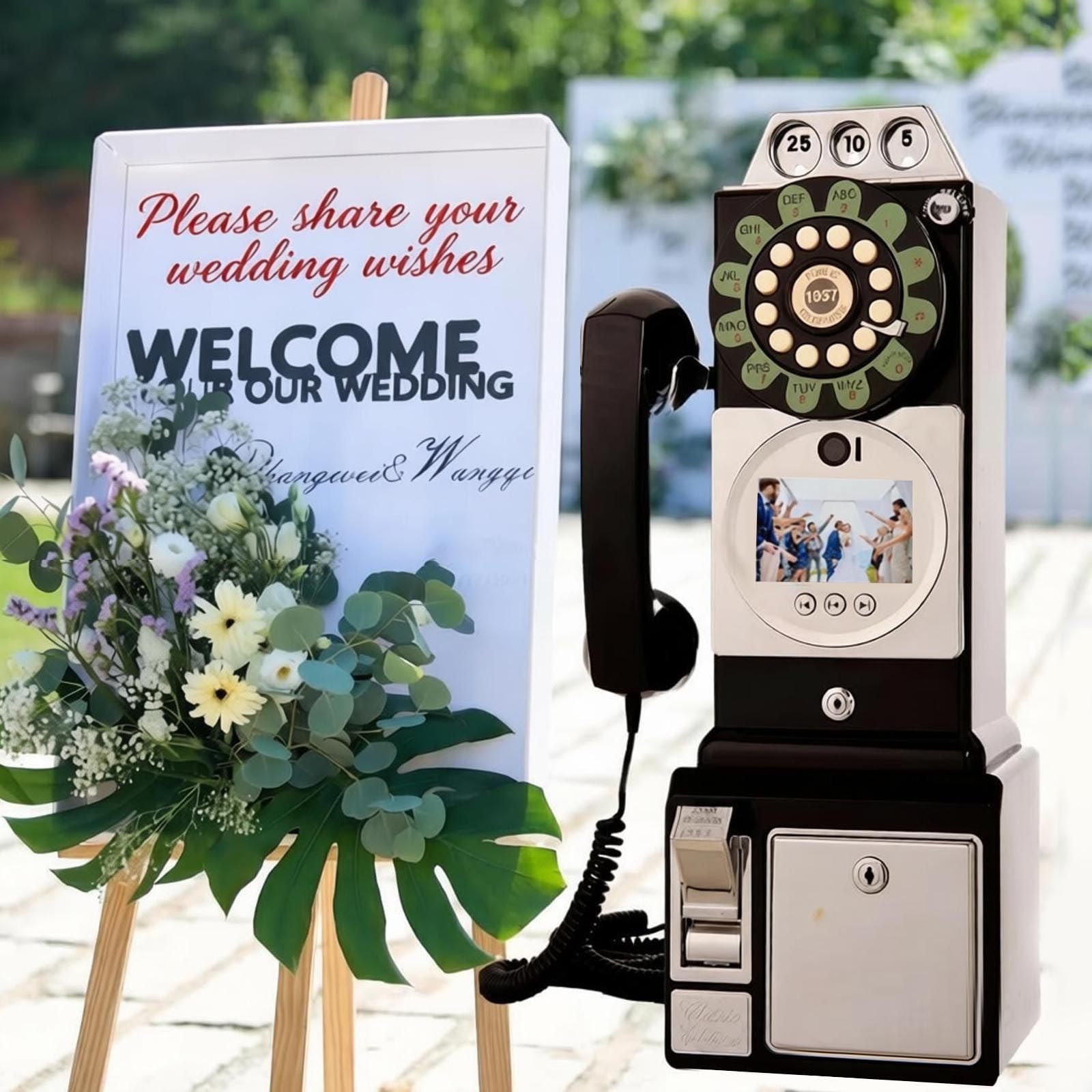 Libro degli Ospiti Audio E Video per Matrimoni, Libro degli Ospiti Video HD 1080p con Schermo, Audio per Feste da 64GB per Matrimoni, Addio al Nubilato, Compleanno, Laurea Black
