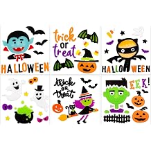 6 Pack Halloween Gel Window Clings, Reusable Outdoor Window Clings Decor