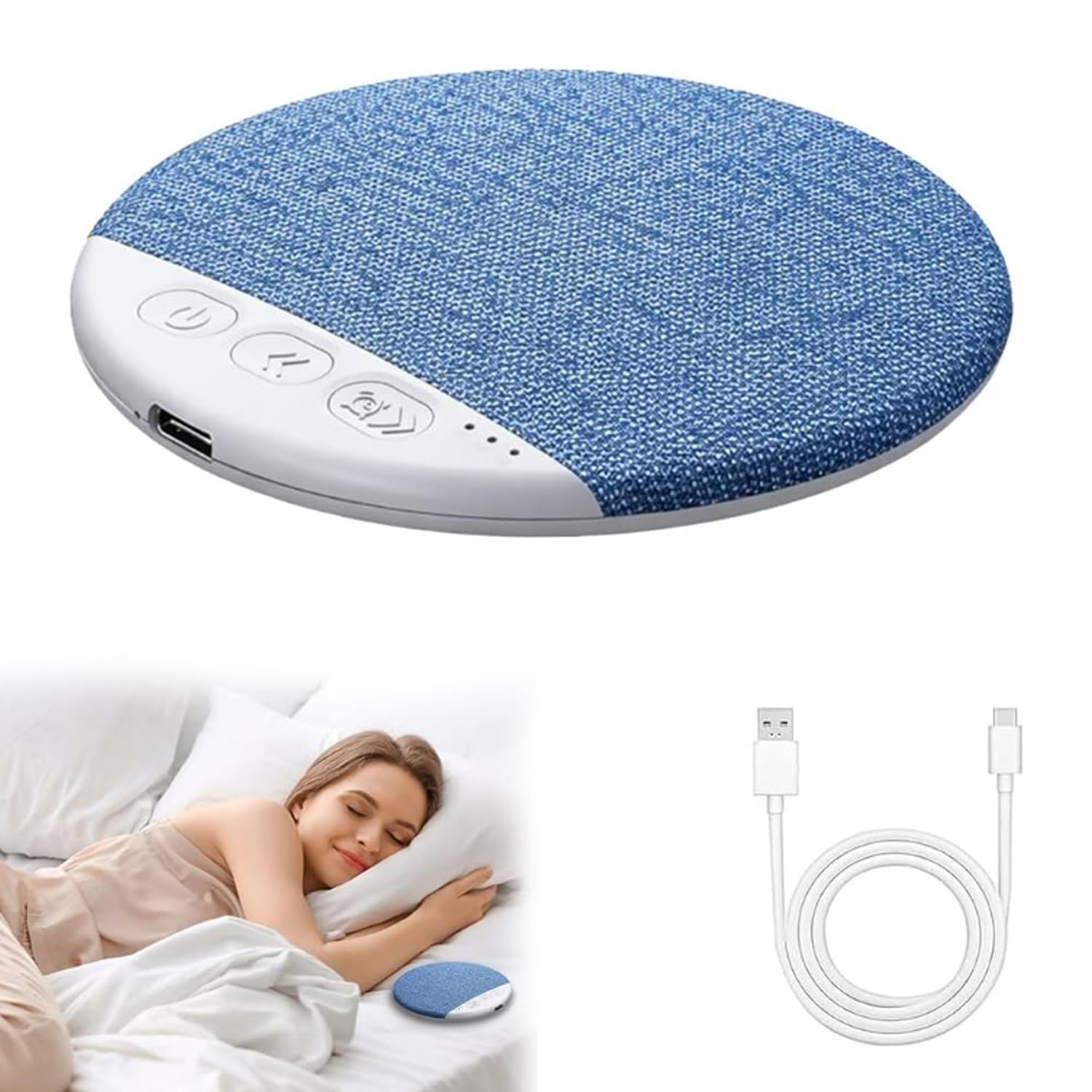 2.0 Bluetooth Pillow Speakers for Sleeping, 2.0 Portable Under Pillow Speaker with White Noise Timer Wireless Sleep Aid with Stereo Bass Private Sleep Headphones