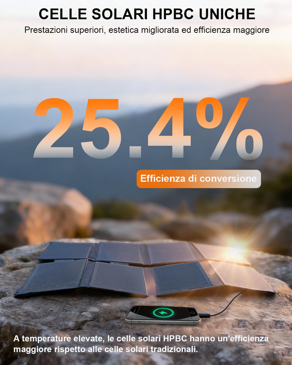 ELECAENTA HPBC Caricabatterie Solare Portatile (45, Watt)