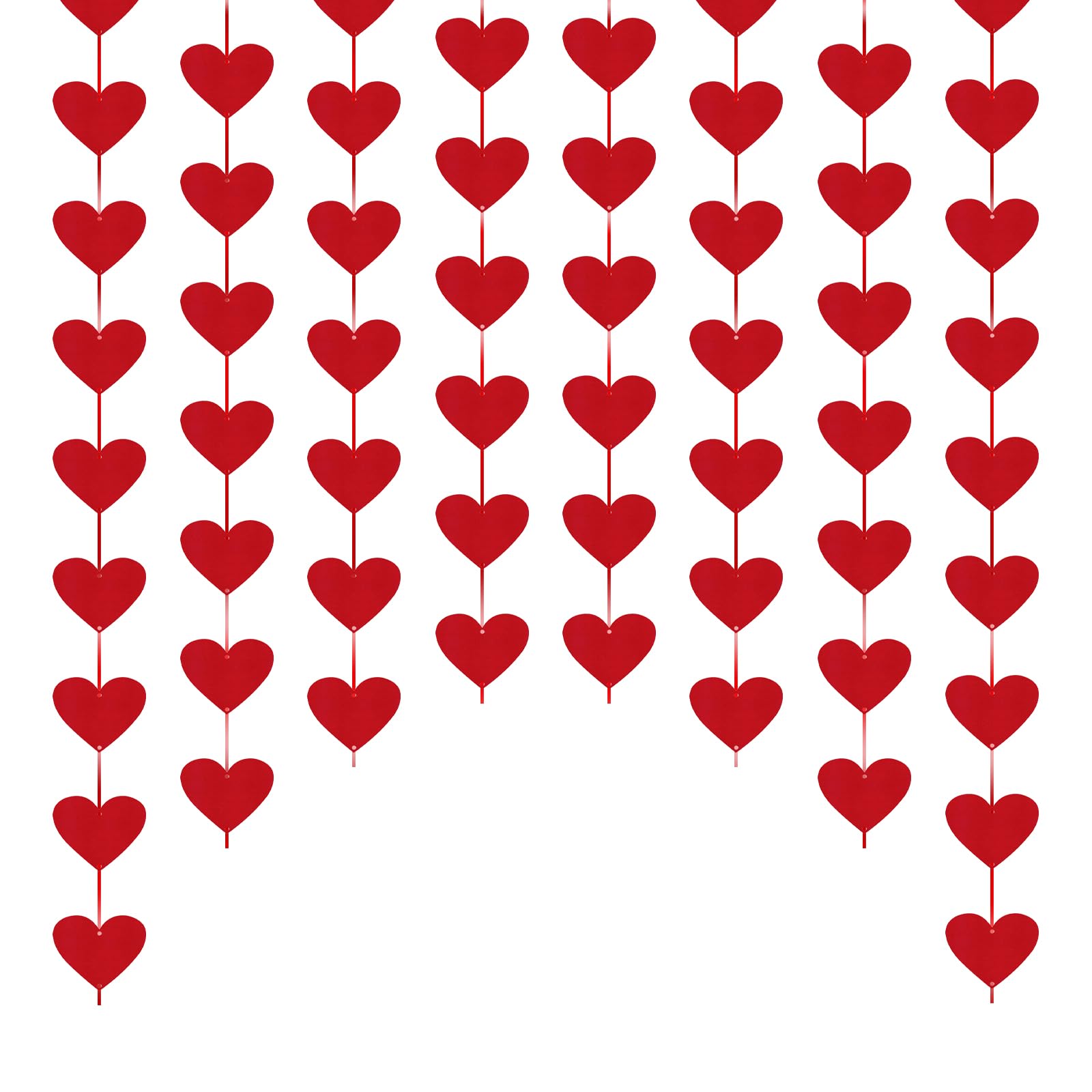 XIANMU 2 Pack Glittery Heart Banner Garland MHD1Valentines Day...