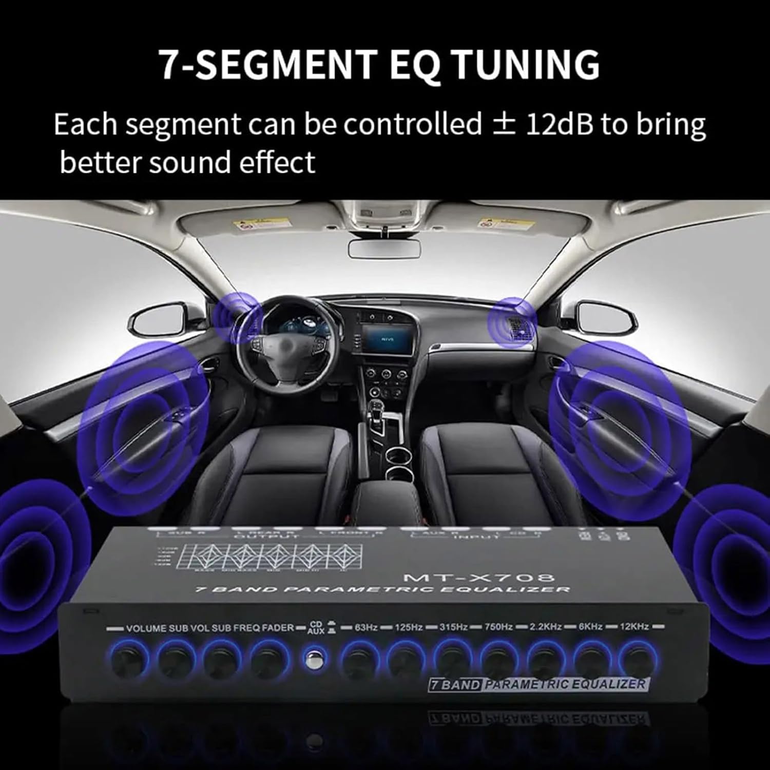 Profession Advanced 7 Band Car Stereo Equalizers Multifunctional Tuning Crossovers Amplifier for Enhanced Sound