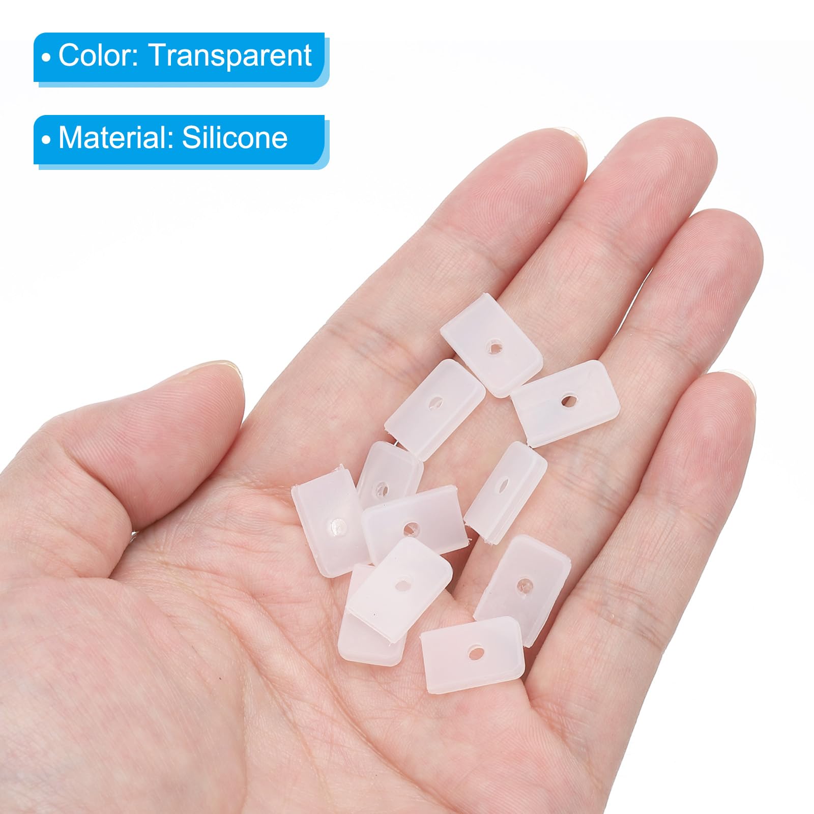 PATIKIL Tappi Terminali Silicone per Cucito, 200Pz Punte a Spirale per Stecche Corsetti per Colletti, Applicabili a Stecche Poliestere 8mm, Trasparenti