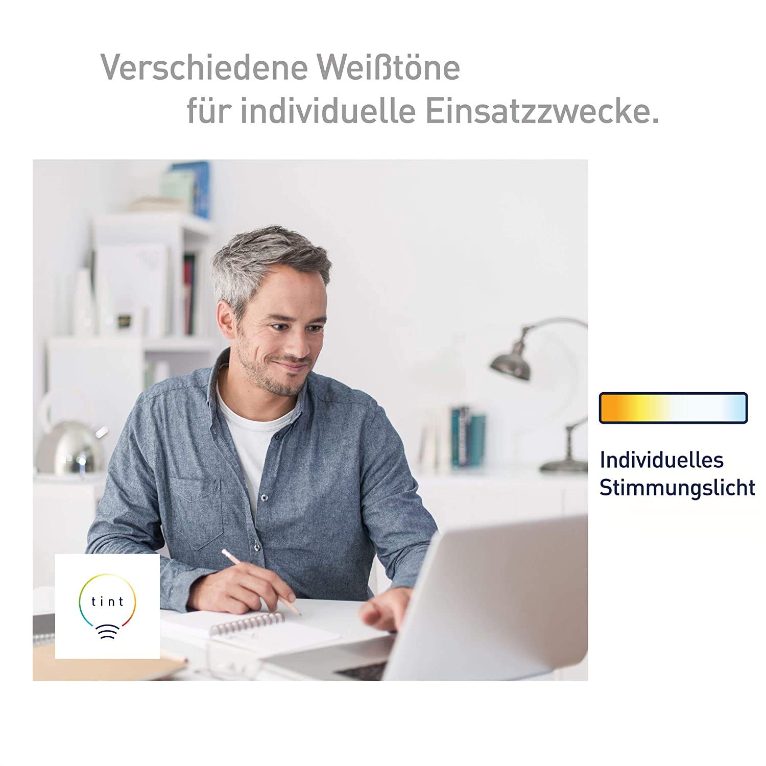 tint 3er-Set Smarte LED-Unterbauleuchte ARMARO – Steuerbar per Alexa oder Fernbedienung – Dimmbare Küchen- oder Regalbeleuchtung mit weißem Licht 2700-6500 K – 15 cm