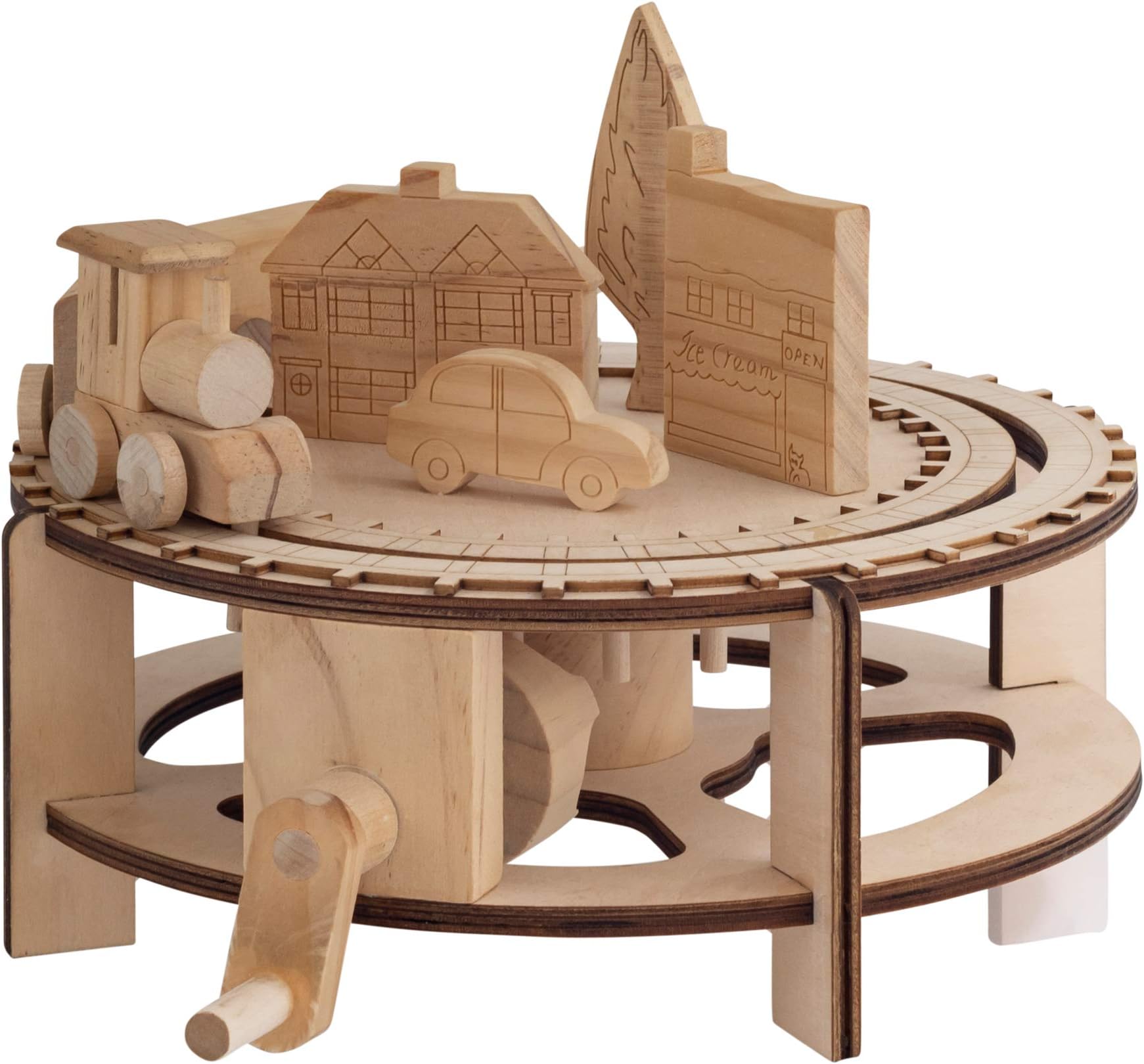 Timberkits Chuffy Train Automata Mechanical Wooden Puzzle-Model Construction kit, Wood