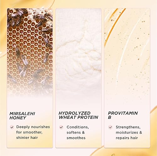 Miniatura 6 de Gisou Mascarilla capilar con infusión de miel, tamaño de viaje para hidratar y reparar un cabello más suave, fuerte y manejable, mini mascarilla
