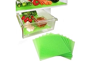 Dualplex® Washable Refrigerator Drawer Liners for Fruits & Vegetables with Airflow Prolongs Produce Freshness