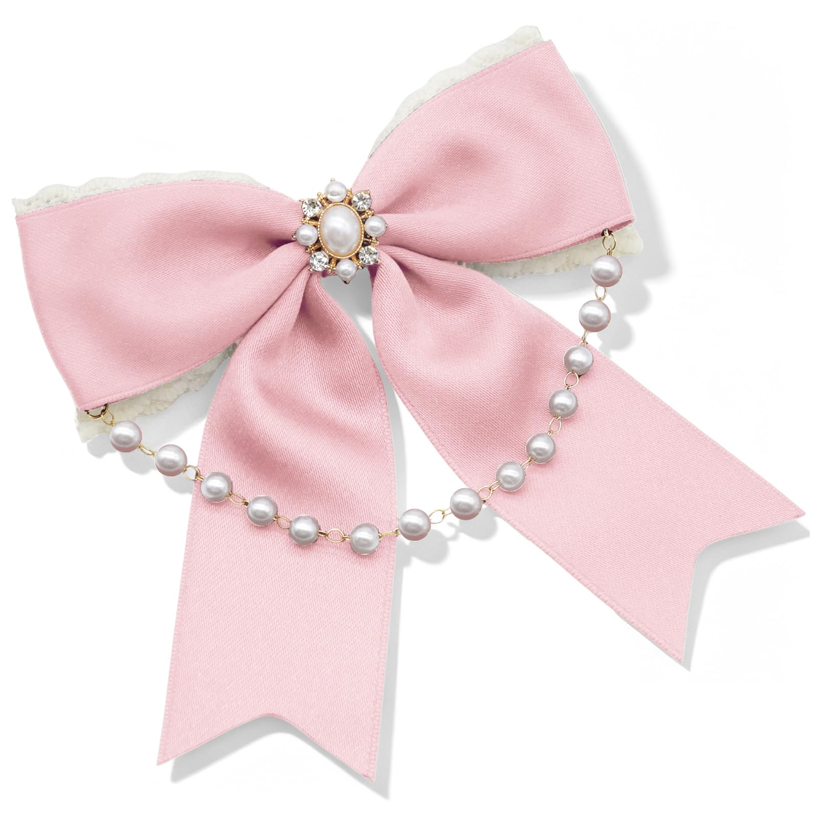 Bow Tie for Women Girls, Adjustable Bow Ties with Pearls for Dress