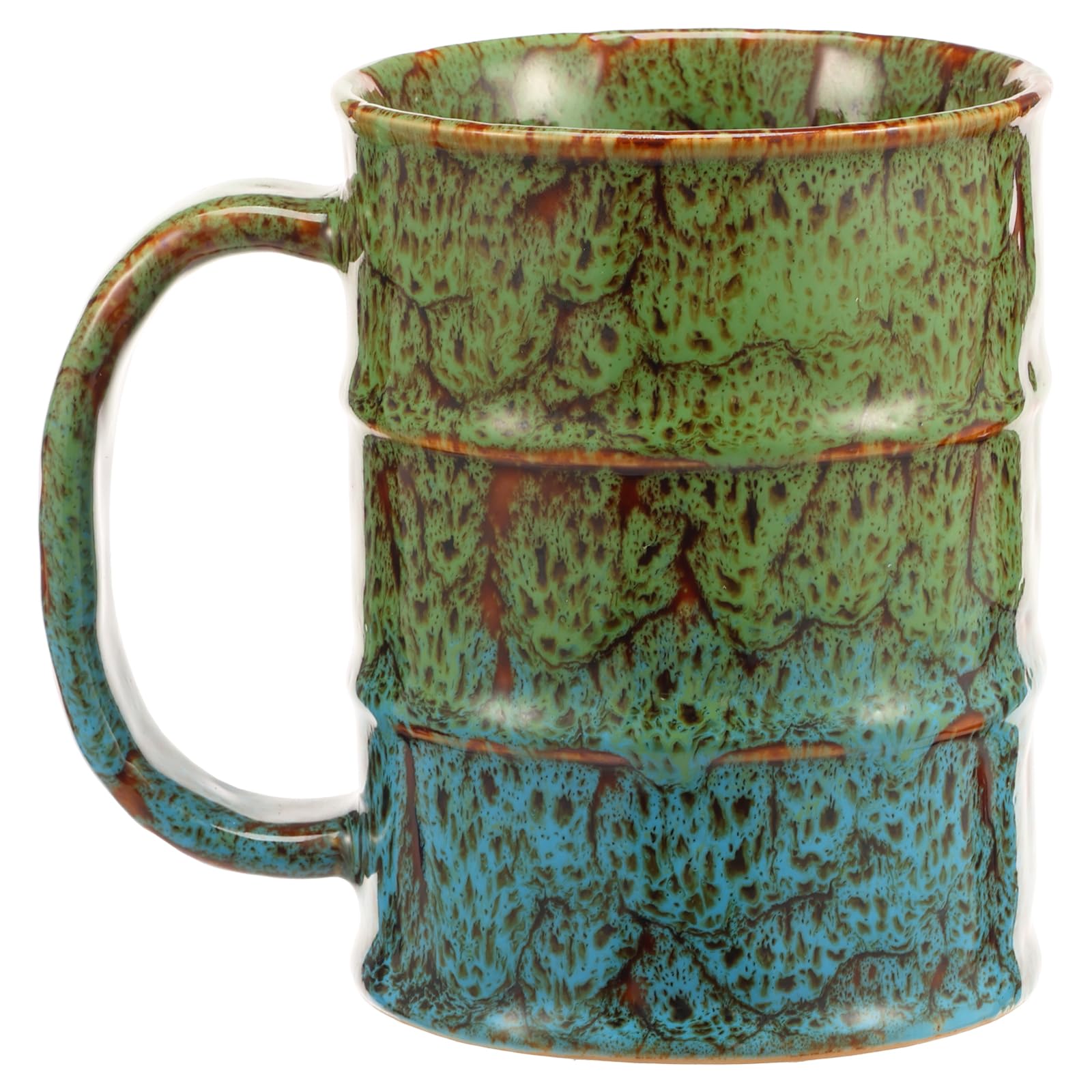 Bpyhebe Ceramic Coffee Mug, 700 ml Large Tea and Coffee Cup for Office and Home, Natural Gradient Effect, Dishwasher and Microwave Safe(Blue Green)