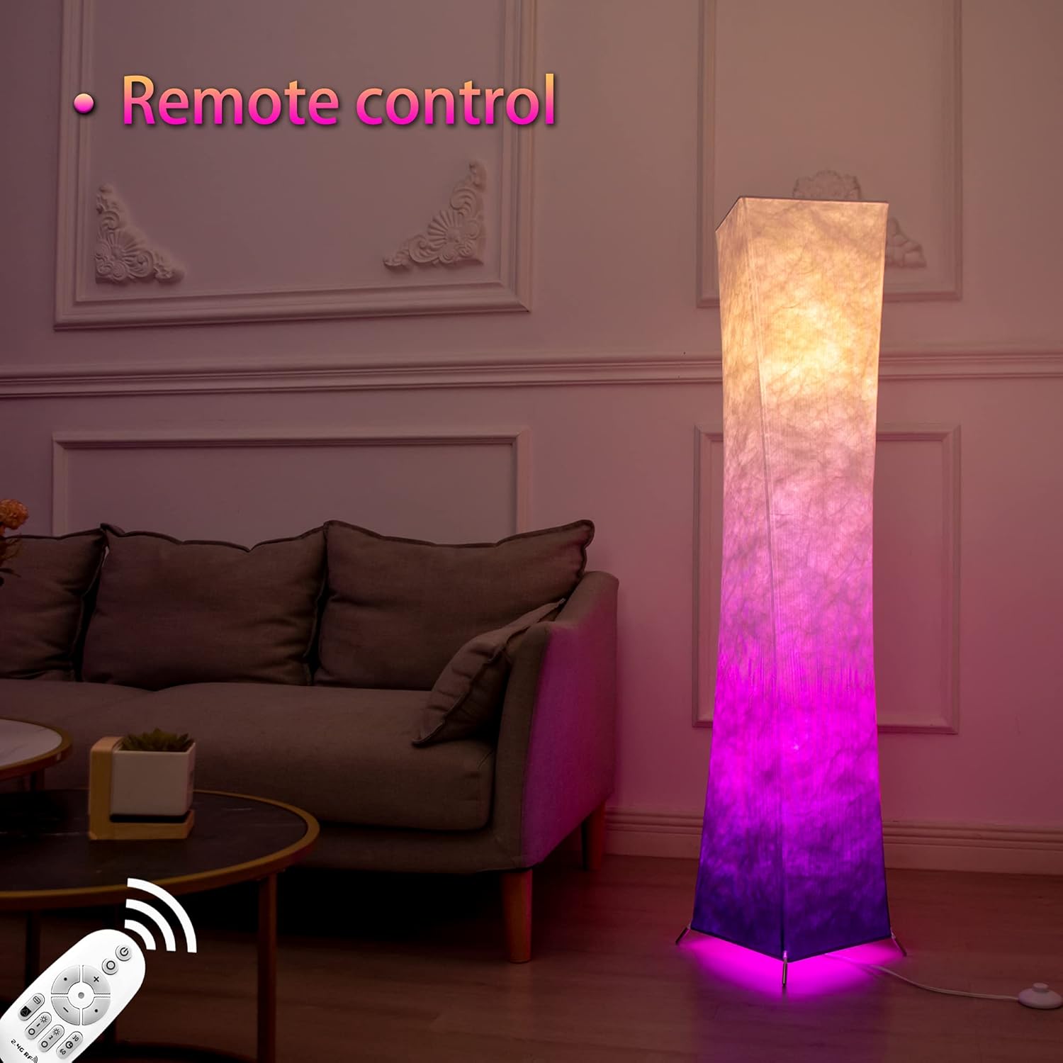 Uр Tо 40% оƒƒ Floor Lamp, chiphy 52 RGB Standing Lamp, 7 Colors Changing and dimmble LED Bulb with Remote Control and Purple White Fabric Shade, Modern for Living Room, Bedroom and Play Room Exсluѕіvе Dіѕсоunt 50% Prісе Floor Lamp, chiphy 52 RGB Standing Lamp, 7 Colors Changing and dimmble LED Bulb with Remote Control and Purple White Fabric Shade, Modern for Living Room, Bedroom and Play Room