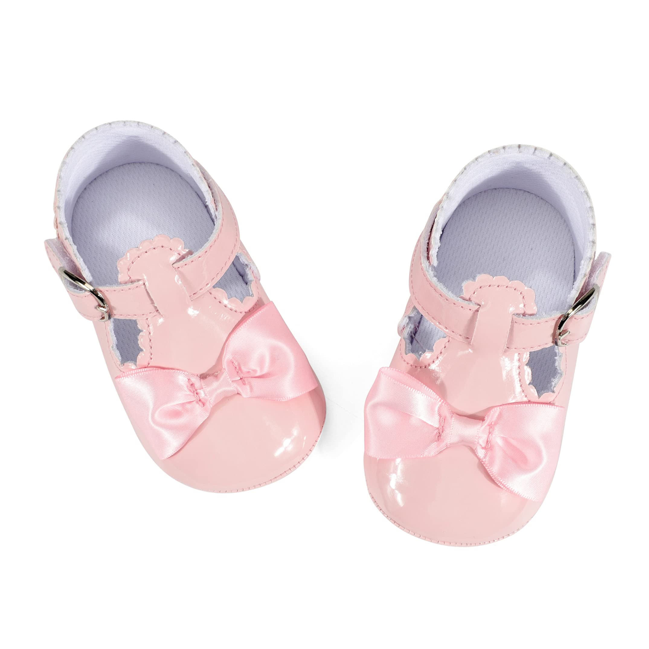 LACOFIA Baby Girls Anti-Slip First Walking Shoes Infant Bowknot Mary Jane Princess Party Shoes Prewalkers — view 5