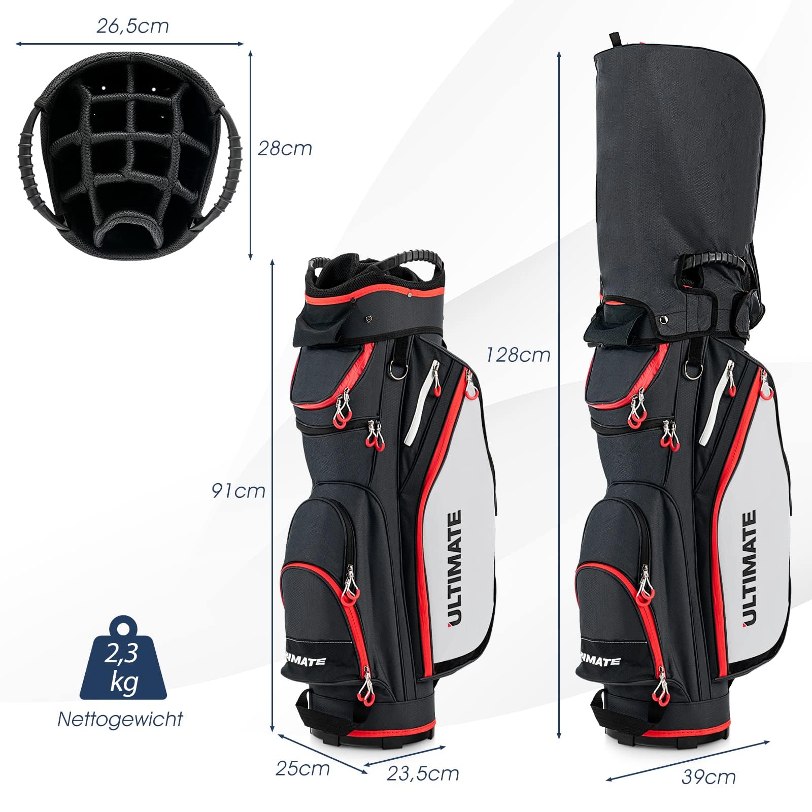 FANTASK Golfbag - Bolsa de Golf Unisex Adulto