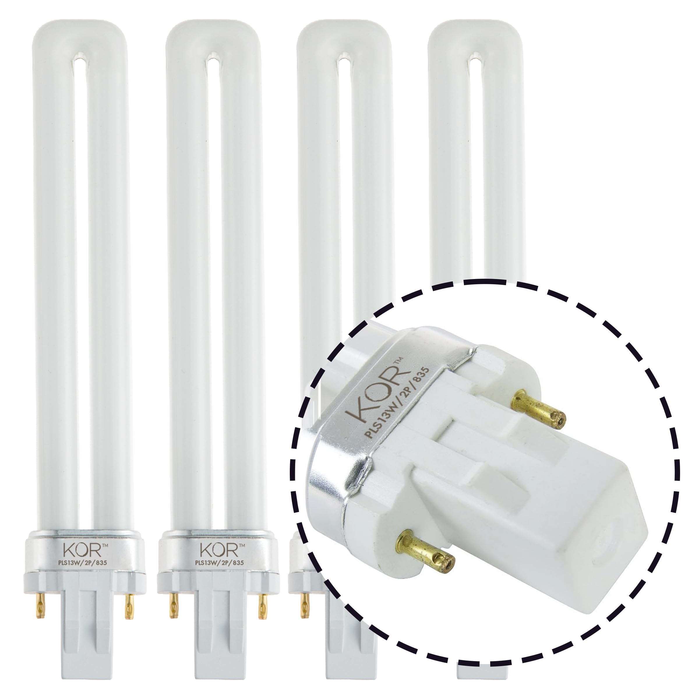 Amazon.com: KOR 13W CFL Light Bulbs, GX23 2-Pin Base, 3500K