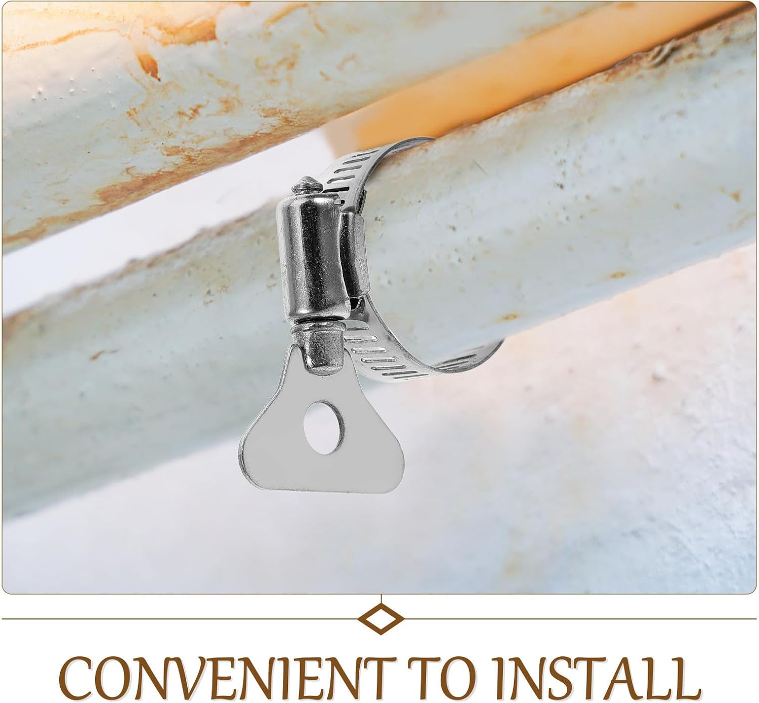 10pcs Stainless Steel Hose Clamp Set for Water Tubes and Plumbing, Sturdy Wear-resistant Band Clamps with Wrench, for Securing and Sealing Hoses in Automotive and Mechanical