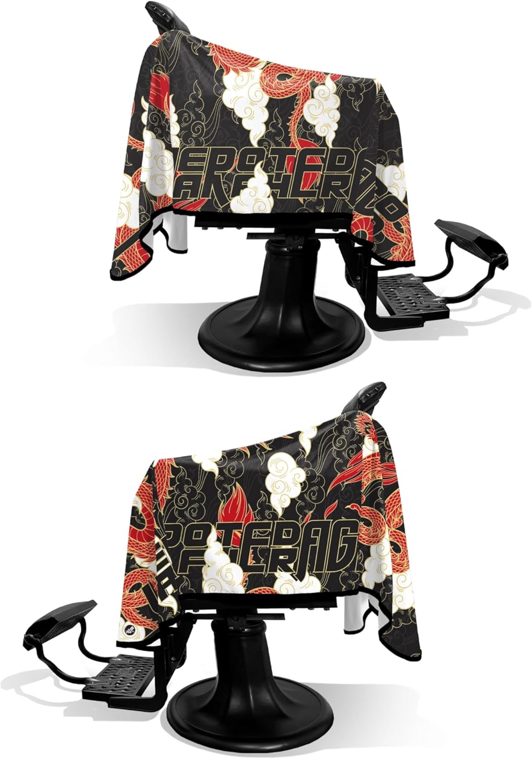 Illuzien Year of the Dragon PRO Barber Cape, Hair Cut Drape, Water-Resistant Barber Accessories, Professional Cape