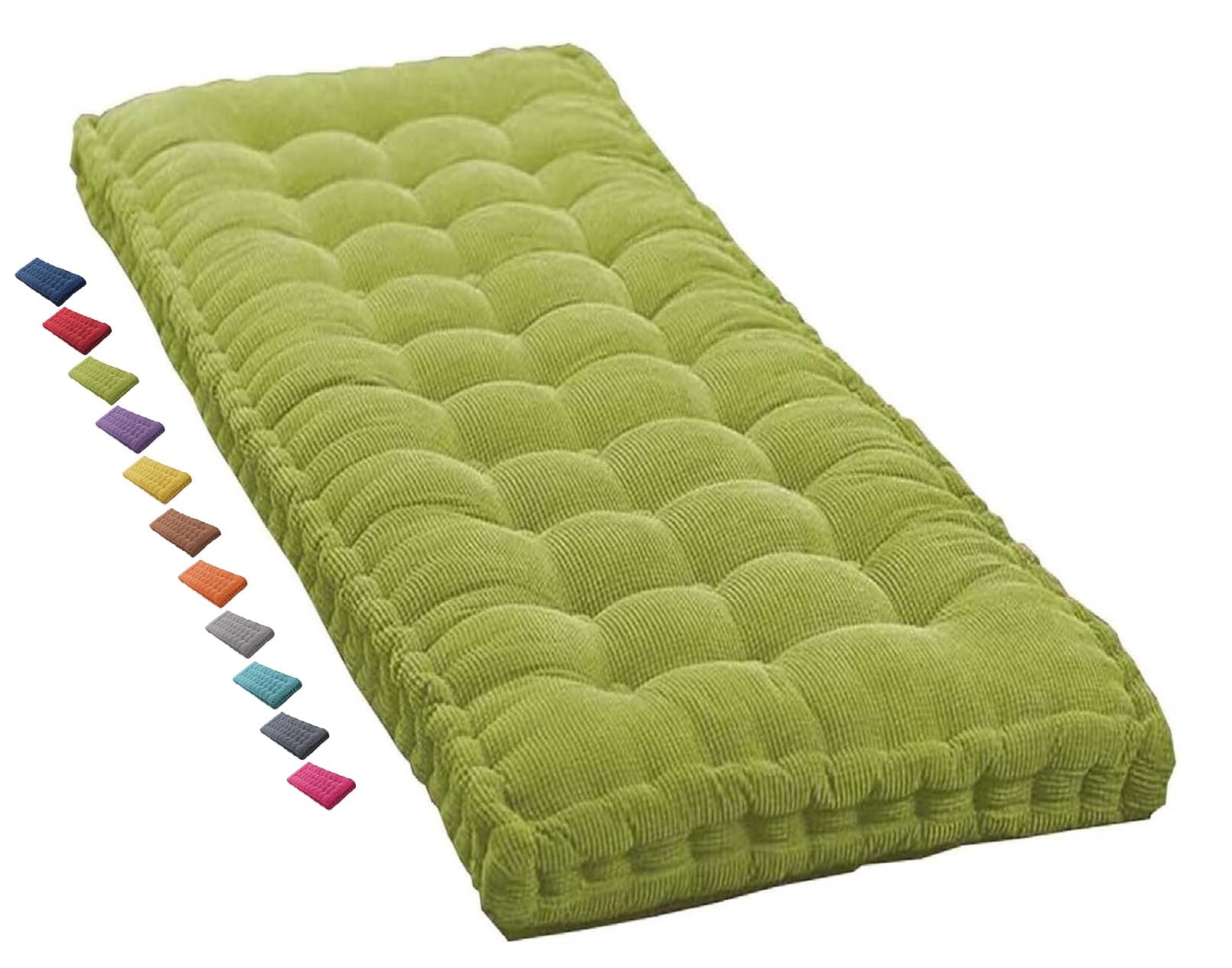 1 Seater 2 Seater Porch Swing Cushion Bench Cushion Outdoor Indoor 120cm 150cm 3 Seater 100cm 140cm 240cm Garden Cushions 50x50 Reversible Chair Pad 40x40 Cushion for Office Chair Garden Bench(Green 1