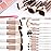 Real Perfection Makeup Brush Set 16 Pcs with 1 Eyebrow Razor Premium Synthetic Foundation Powder Concealers Eyeshadow Blush Makeup Brushes Make up Brushes Kit (White)
