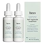 hers Hair Regrowth Treatment - Topical Minoxidil 2% Solution for Women - Supports Thicker, Fuller Hair - Non-Greasy - Unscented, 2 Pack
