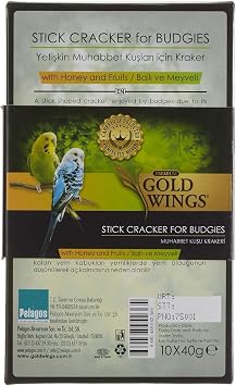 Gold Wings Premium Honey-Fruit Budgie Cracker, Box of 10