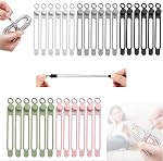Organisateur de câble de données, 2026 Mise à niveau de l'Organisateur d'écouteurs Silicone, Cable en Silicone Ties Réutilisable Gestion de Câble Organisateur de Cord Elastique Multi-usage pour le Bundling et le Câble de fixation (20Pcs)