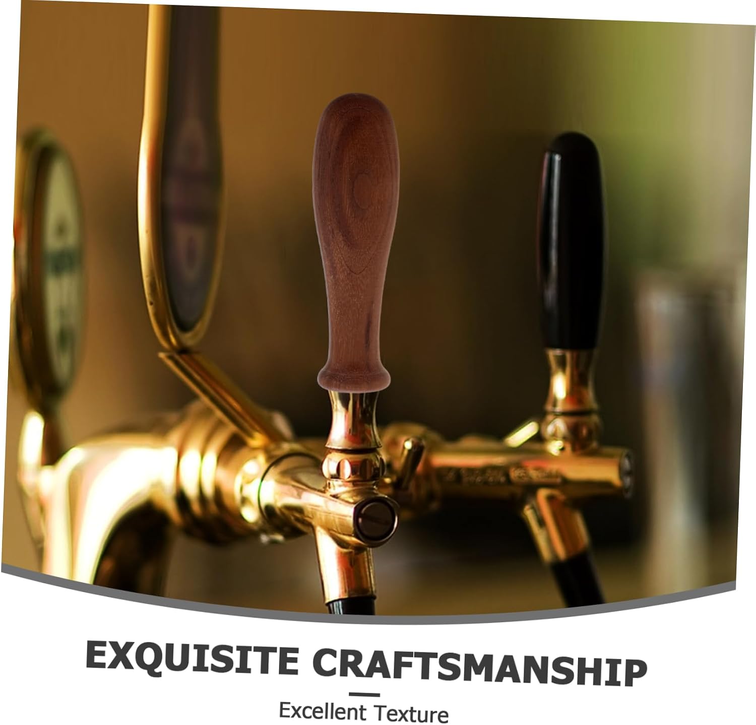 Ciieeo Rustic Wooden Beer Tap Handle for Kegerators Keg Dispenser Knob Comfortable Grip for Home Breweries Bars and Pubs Walnut Finish