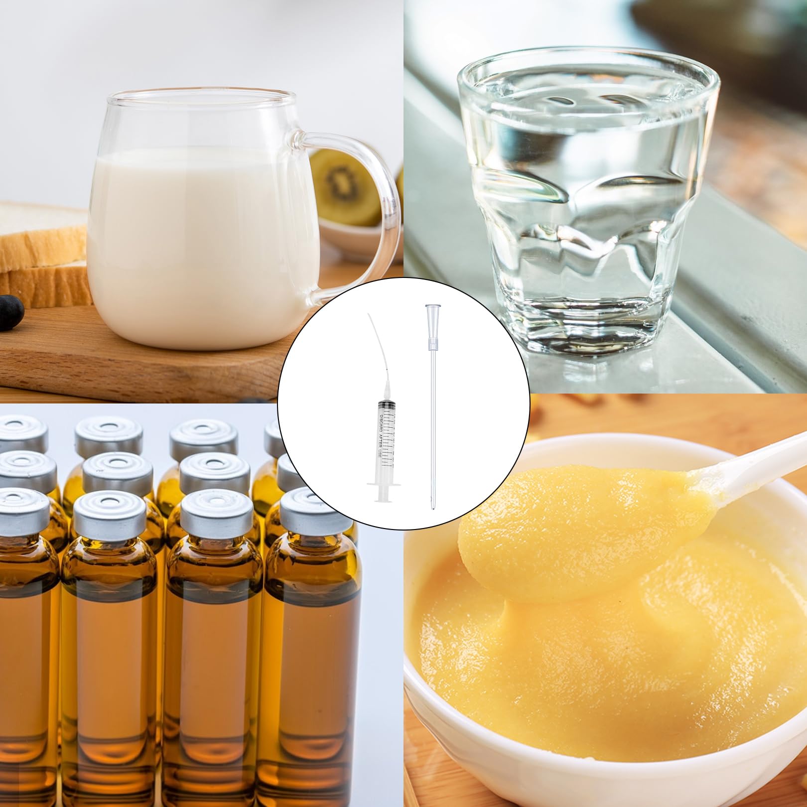 Lot de 12 Sondes d'alimentation pour Oisillons 10 ML,Seringues avec Tuyau,Canule Bouton,Seringue pour Nourrir Les Oiseaux,Le Lait, l'eau,Les Médicaments,Les Animaux Domestiques,Facile à Nettoyer