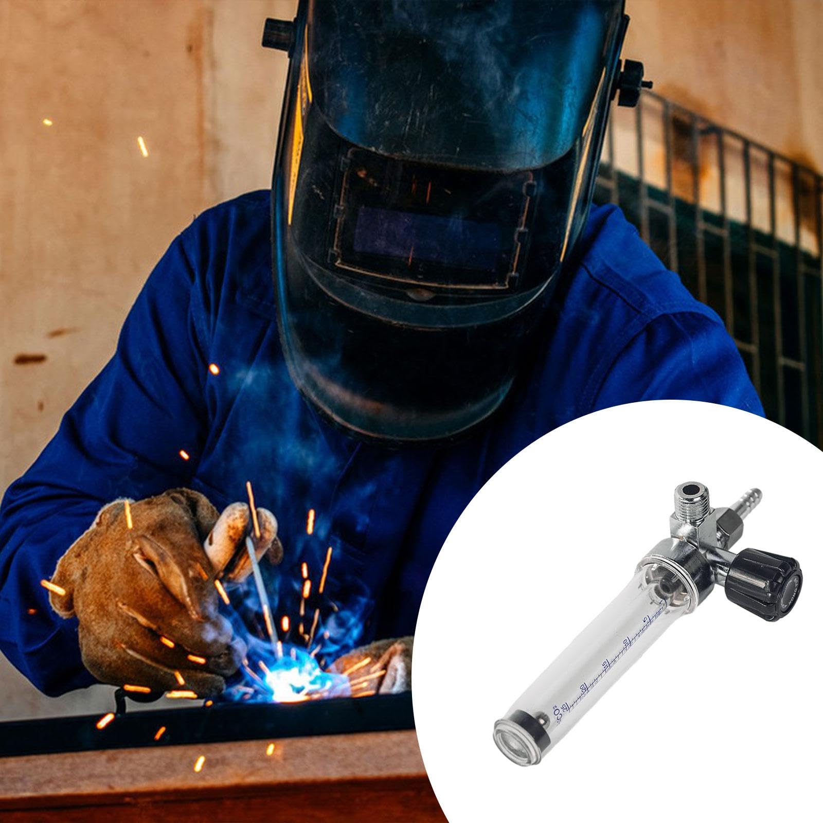 MagiDeal Accesorio de montaje de tubo de medidor regulador de caudalímetro, máquina medidora de regulador de soldador de gas fácil de montar de 0 a 25mpa para