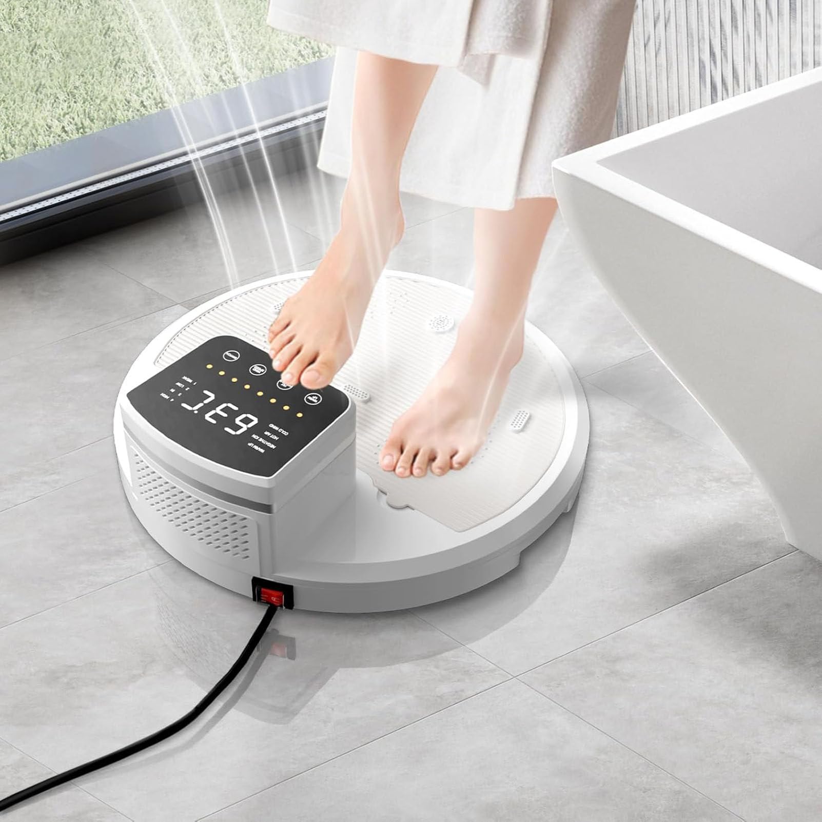 PioMue 2500W Full Body Dryer for Bathroom, Feet Touch Panel, Body Dryer After Shower with Pre-Warm, Negative Ion Waterproof Blow Body Dryer, Adjustable Temperature,for Bathroom