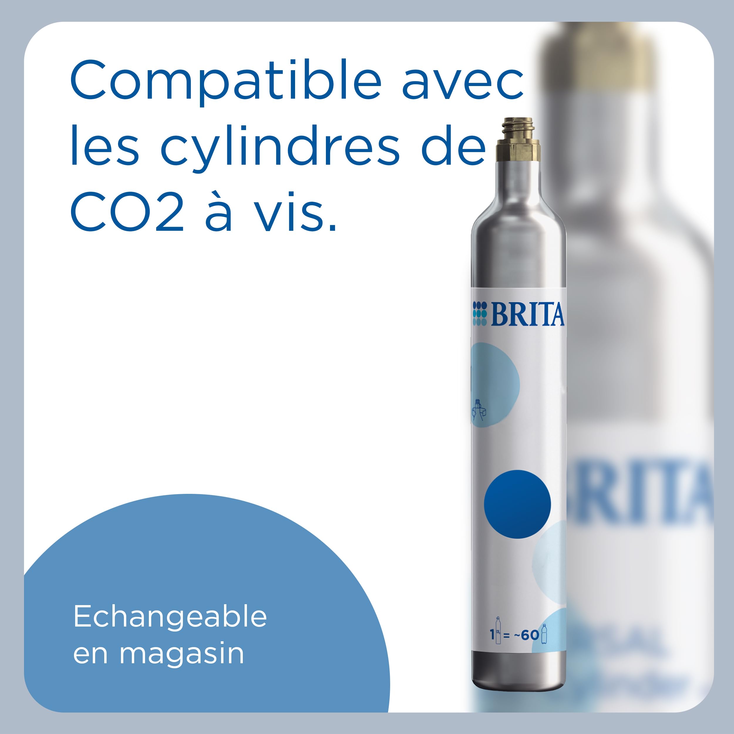 BRITA Machine à Eau Pétillante SodaONE Noire + 3 Bouteilles 1L en PET