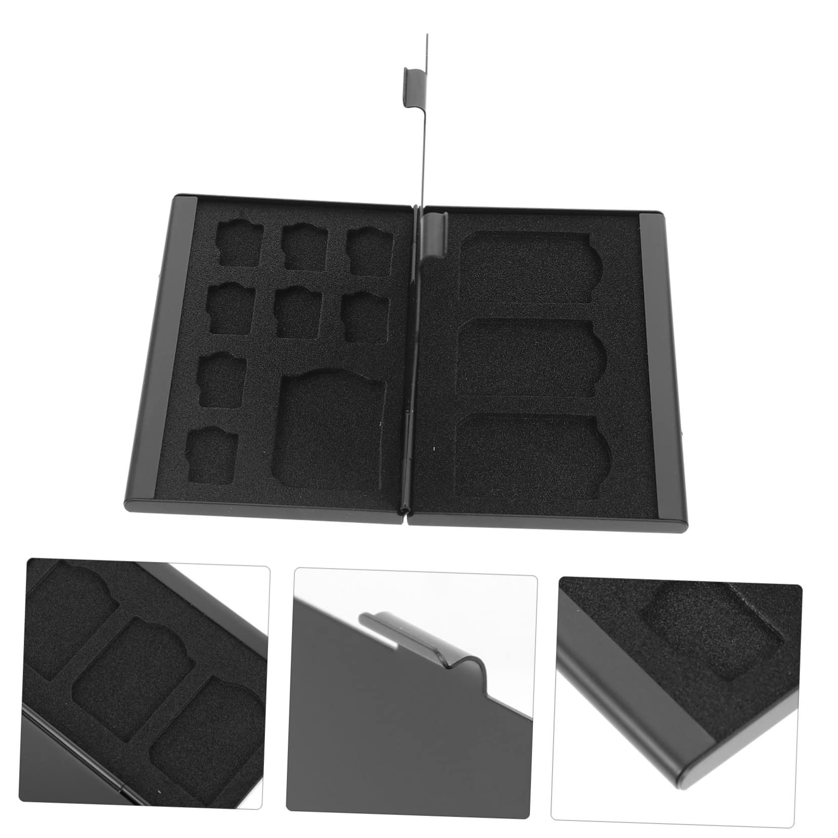 Mikikit Lightweight Memory Card Case Small Card Storage Box Protective Cover for Easy Organizati