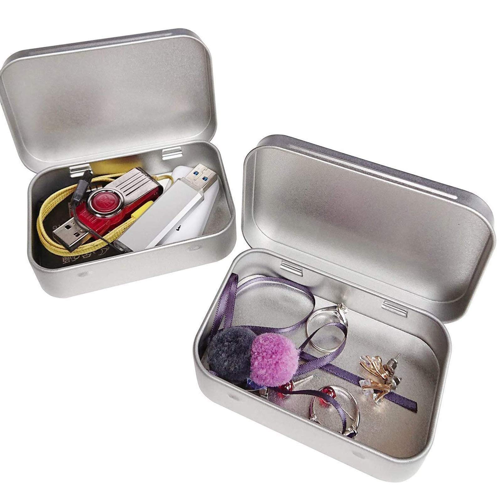 Lot De 6 Petites Boîtes En Métal Avec Couvercle – Rangement Pratique Pour Bijoux, Cosmétiques, Bricolage – Format Portable