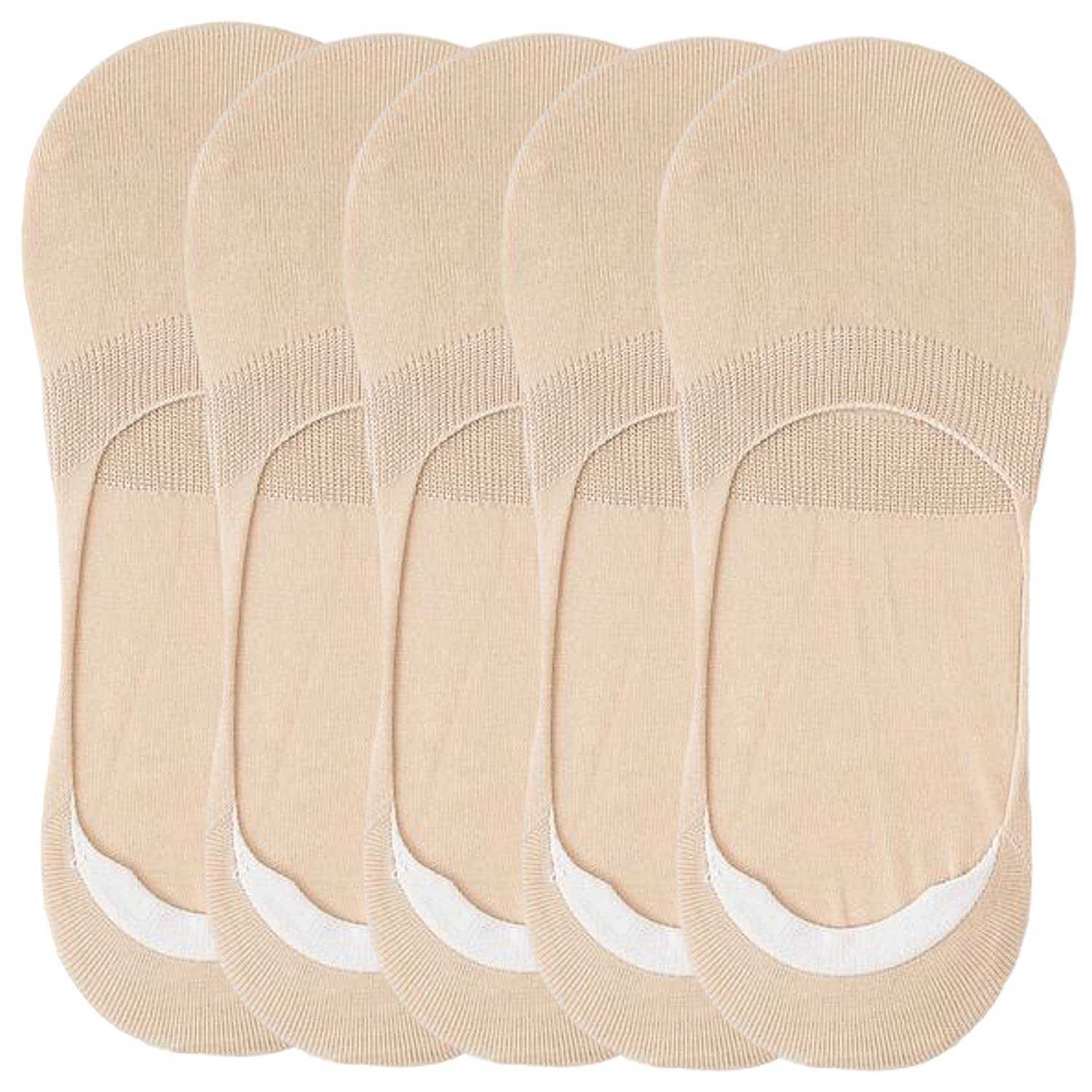 LEALDEALZPremium Cotton Loafer Socks with Anti-Slip Silicon for Men and Women - Free Size, Solid