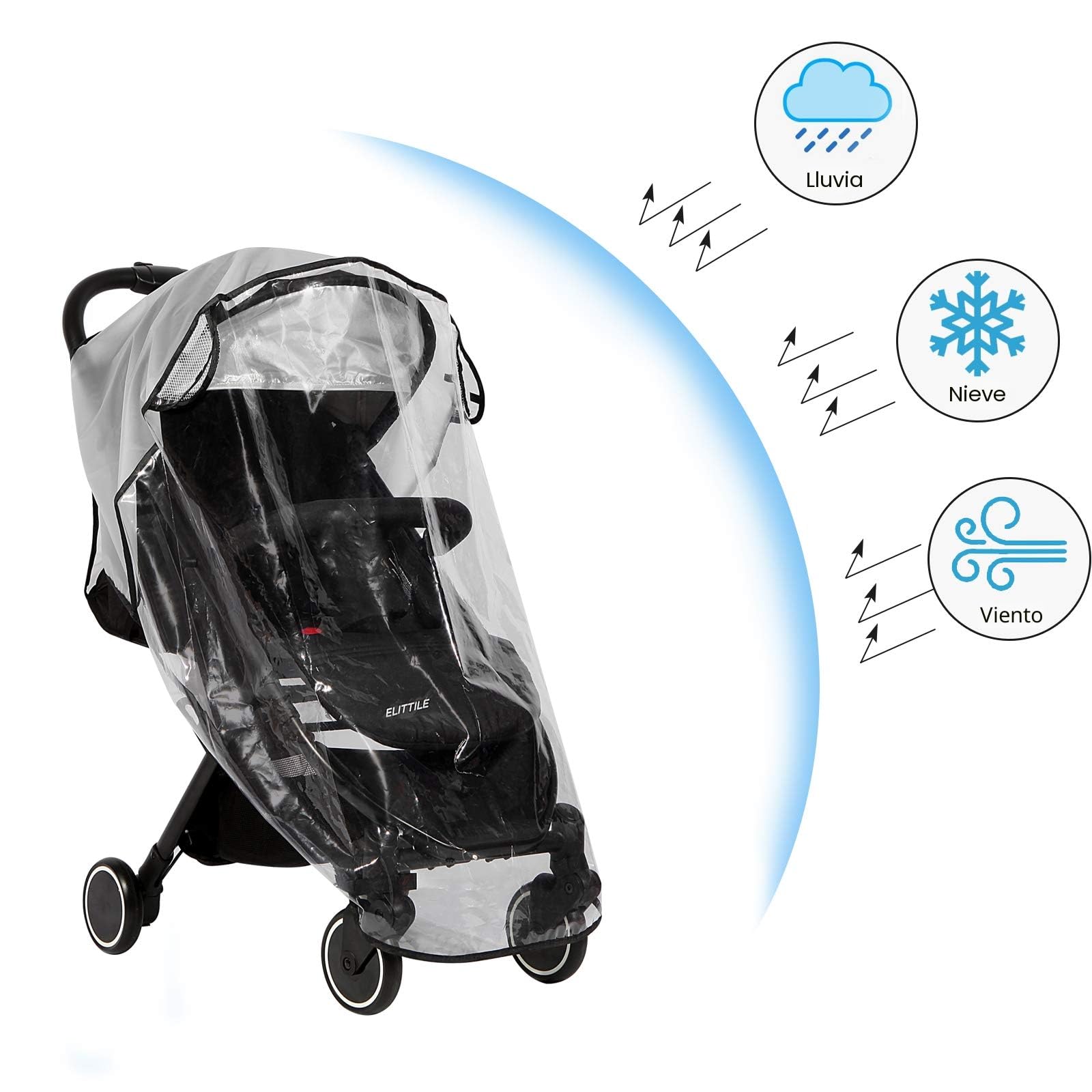 Plastico Lluvia Silla Paseo Universal - Burbuja Lluvia Universal Silla Paseo - Material transparente de EVA: a prueba de viento, a prueba de lluvia, a prueba de nieve