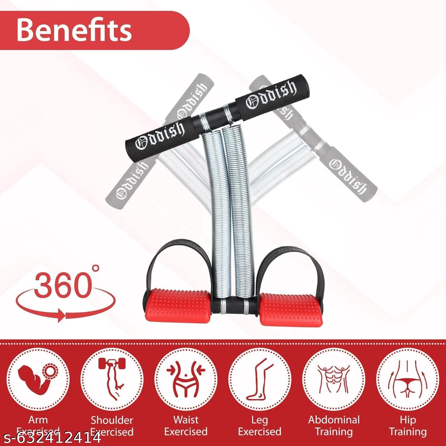 ODDISH; way to fitness Tummy Trimmer Double Spring With Comfertable Foam Grip Handle and Push-Up Bar Combo for Men & Women β Home Gym Fitness Equipment for Abs, Chest & Upper Body Workout 4