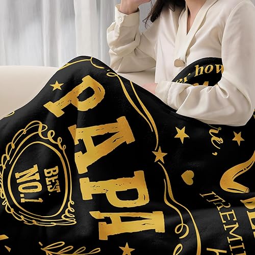 Miniatura 3 de Manta de regalo para papá de 60 x 50 pulgadas, regalos de cumpleaños para papá de nietos, abuelo, abuelo, papá, mejor papá, regalos únicos de