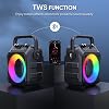 Máquina de Karaoke, Altavoz Bluetooth Portátil con 2 Micrófonos Inalámbricos para Adultos y Niños con Luces, Micrófono de Karaoke con Sistema de PA, Soporta USB/TF/REC/FM/AUX para Fiestas en Casa 8