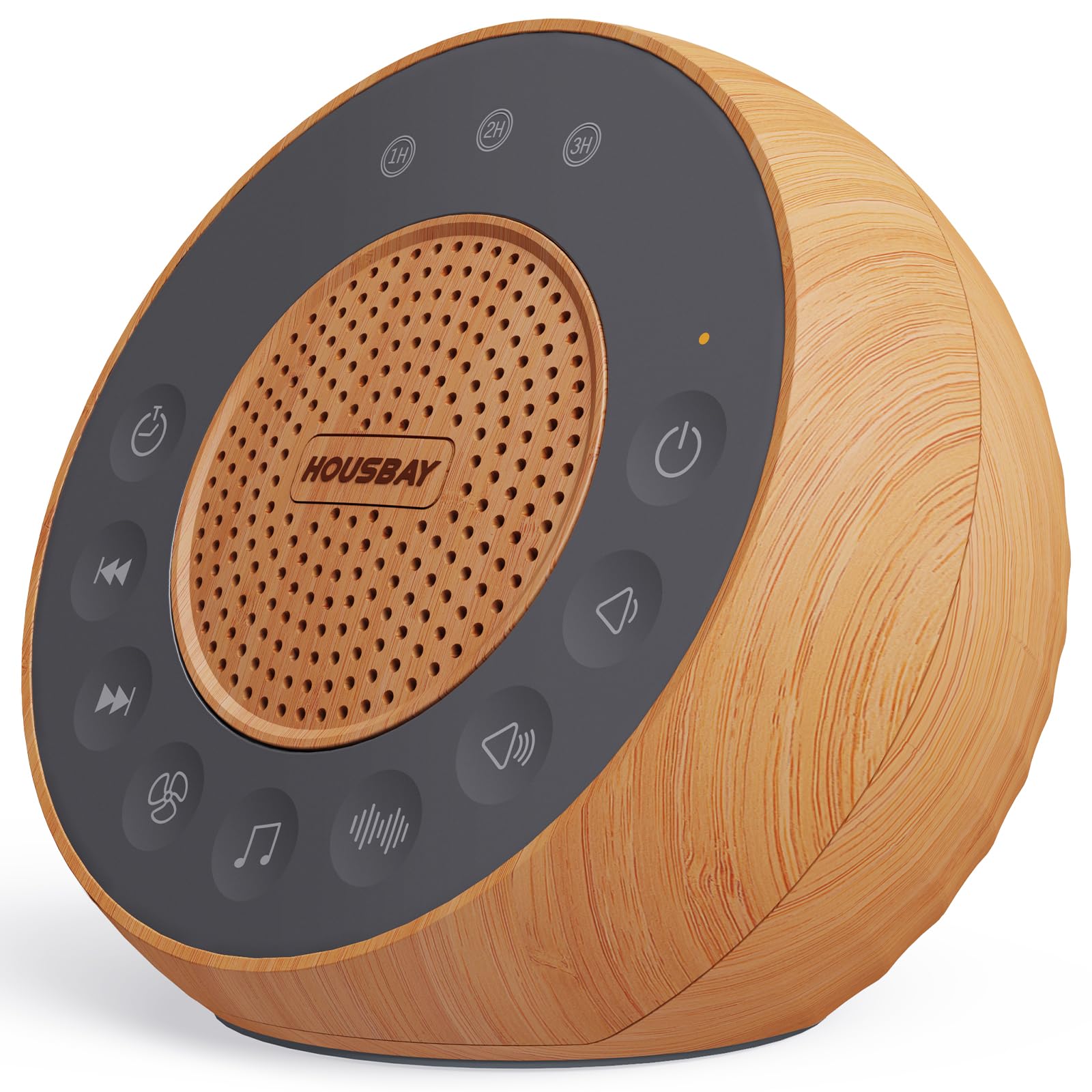 Housbay White Noise Machine with 31 Soothing Sounds, 5W Loud Stereo Sound, Auto-Off Timer, Adjustable Volume, Sleep Sound Machine for Baby, Kid, Adult -Wood Grain