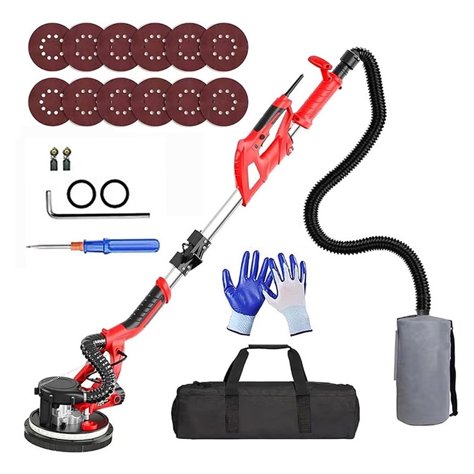 Wafohsr One Color 750W Foldable Drywall Sander Vriable Speed 0-1750Rpm Electric Polishing Tool Powerful Motor