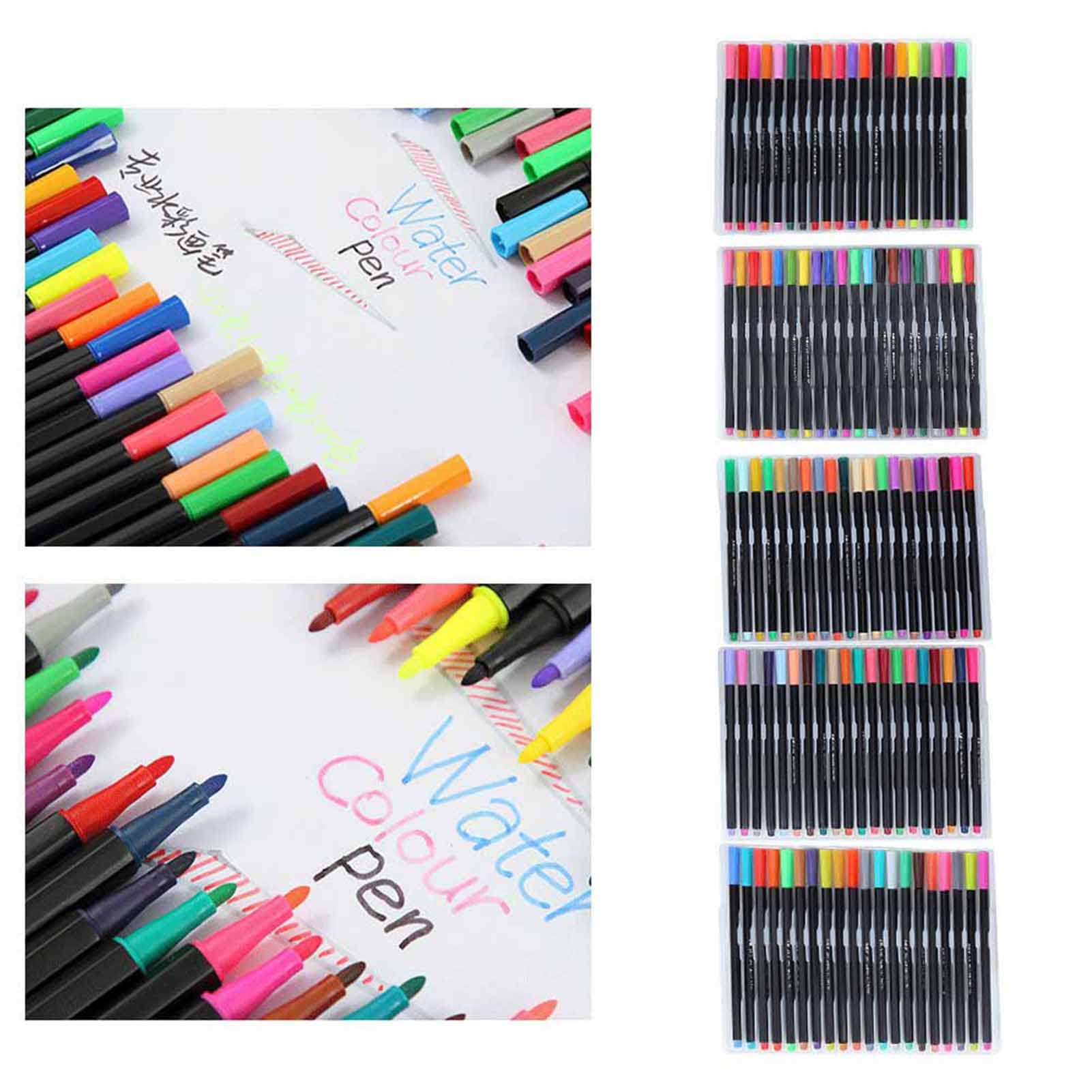 Aquarell-Pinselstifte für Künstler, 48 Farben, verschiedene Farbtöne, sechseckiger Schaft, nasse Pinselspitze, großer Wasserausstoß, Schubladen-Aufbewahrungsbox, tragbar, (100 Farben)