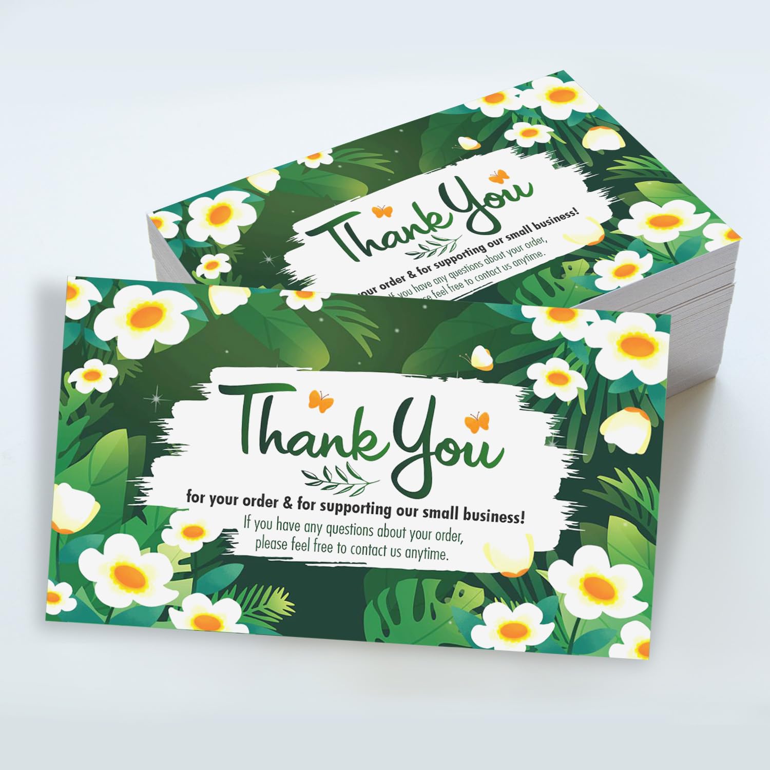 Zeetab 100 Thank You for Order Cards | Thank You Card for Business
