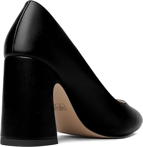 Miniatura 5 de ROSERWISH Zapatos de tacón alto para mujer, sexy, elegante, puntiagudo, sin cordones, mate, para boda, de 3.5 pulgadas