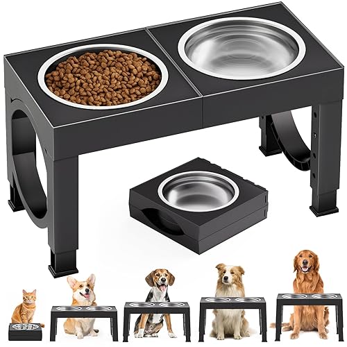 XIAZ Elevated Dog Bowls Large Breed Raised Dogs Bowl Stand