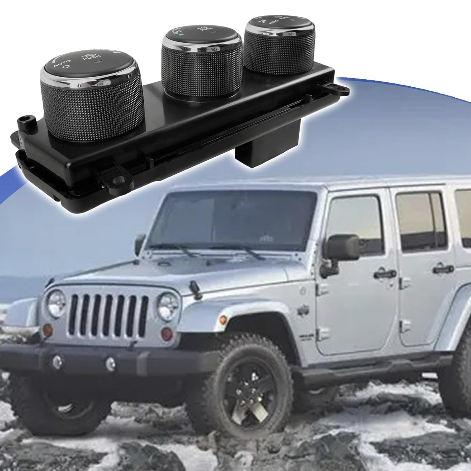 55111170AI Climate Control Module Panel Fit for Jeep Wrangler 2011-2013 HVAC A/C Heater Control Temp Panel Replacement for 55111170AA 55111170AB 55111170AC 55111170AD 55111170AE 55111170AF 55111170AG