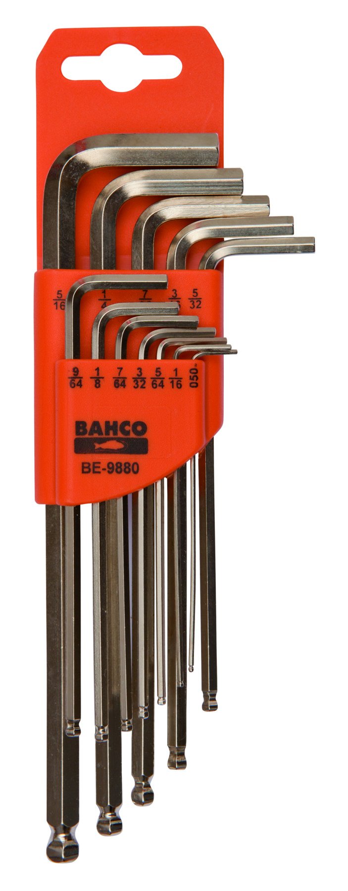 Bahco BE-9880 Hexagon Offset Screwdrivers Set, Silver/Orange