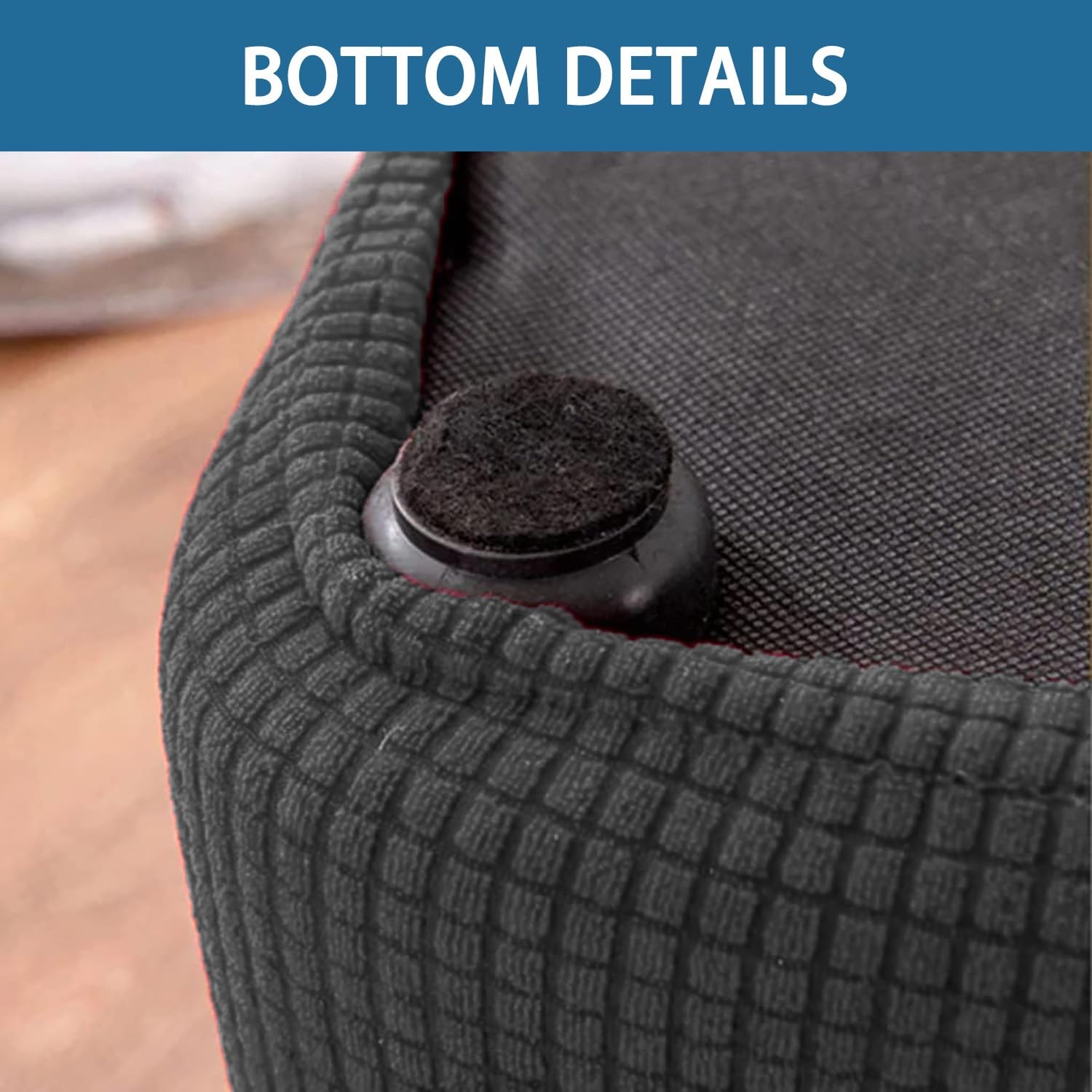 Copri Pouf Quadrato 50x50 80x80 40x40 60x60 100x100 90x90 110x110 Fodera Poggiapiedi Copripouf Elastico Rivestimenti Pouf Sgabello poggiapiedi ottomana(Beige,40in/100cm)