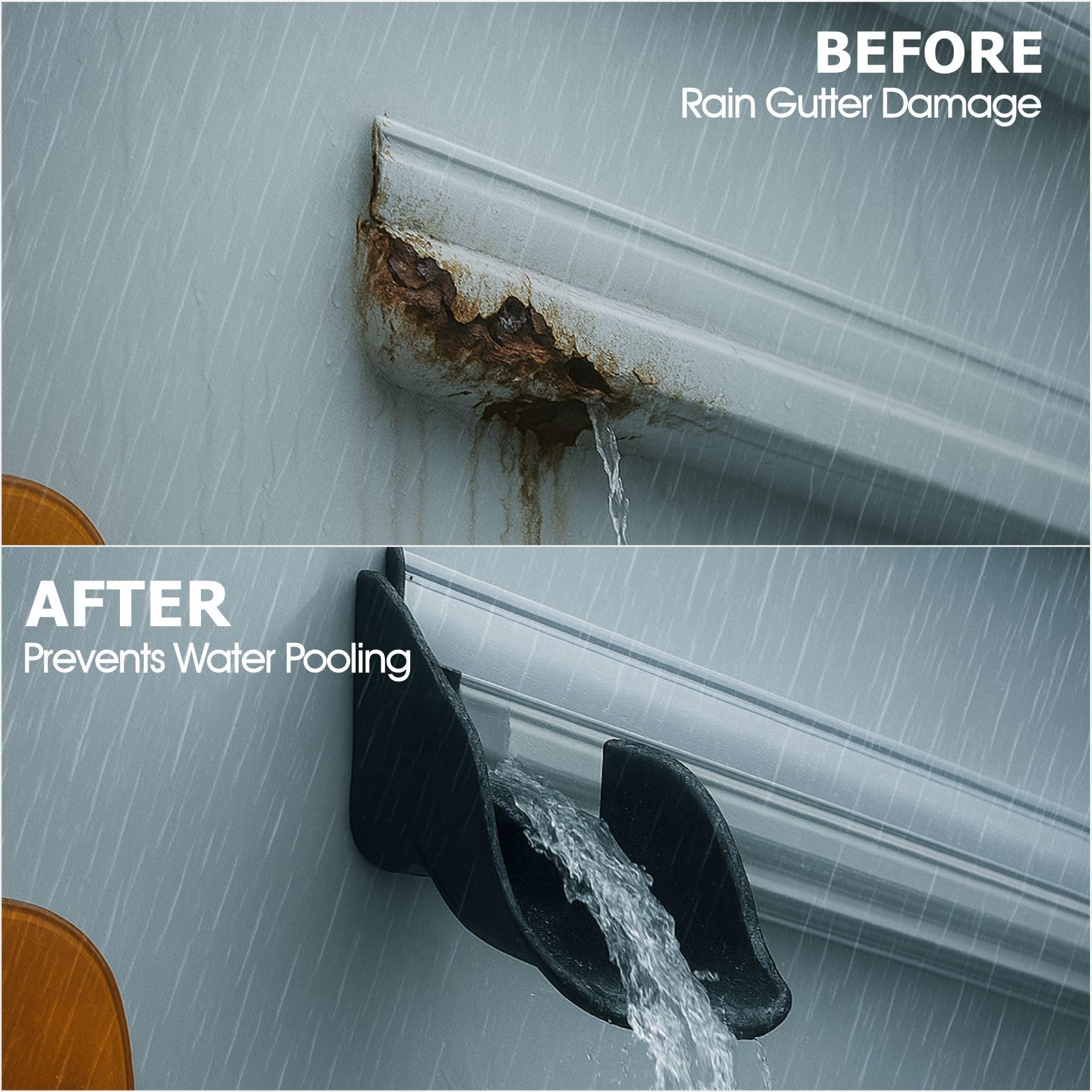 New White RV Rain Gutter Spout Long Version Left And Right 4PCS - Foto 6