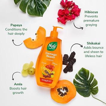 Naturals Damage Repair Anti Hairfall Shampoo, With Shikakai And Hibiscus, Gentle And Soft Shampoo, Ph Balanced And Paraben Free, For Men And Women,800Ml