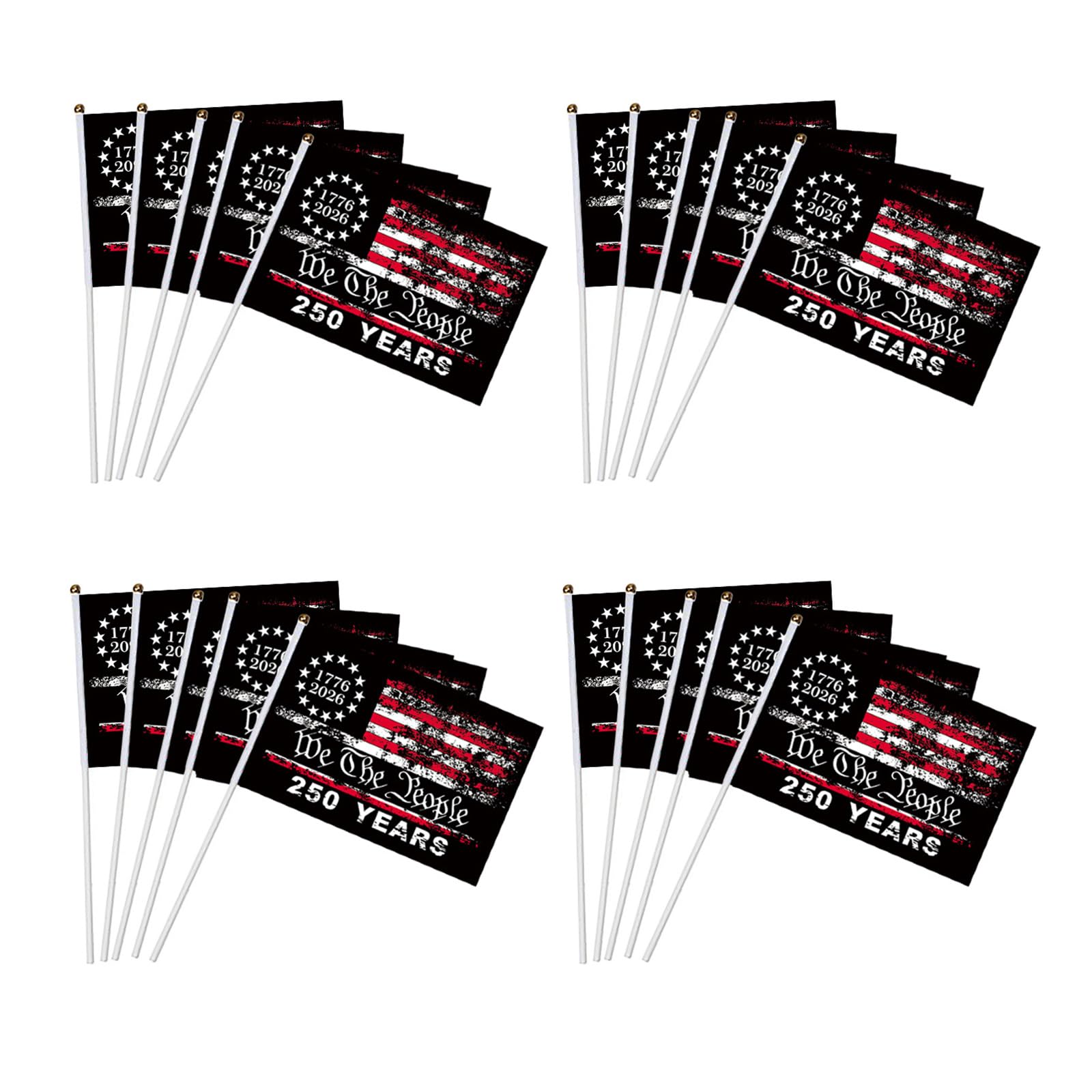 Tsophreniq Minis Patriotic Americans Flags on Stick 250 Anniversary Flag 1776-2026 250Th Signs Hand Held FlagsGift Americans Flags on