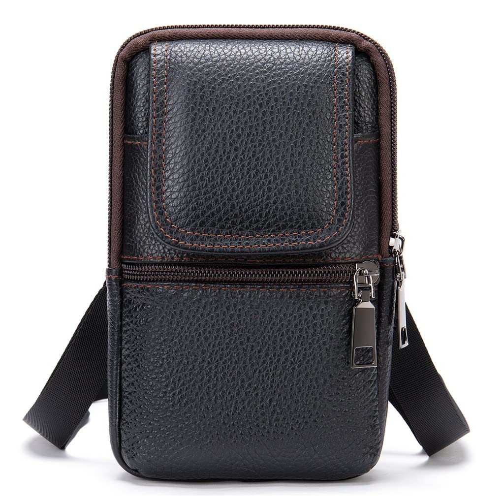 Riñonera De Cuero para Golf, Riñonera Pequeña para Hombre, Bolso Bandolera para Hombre.,