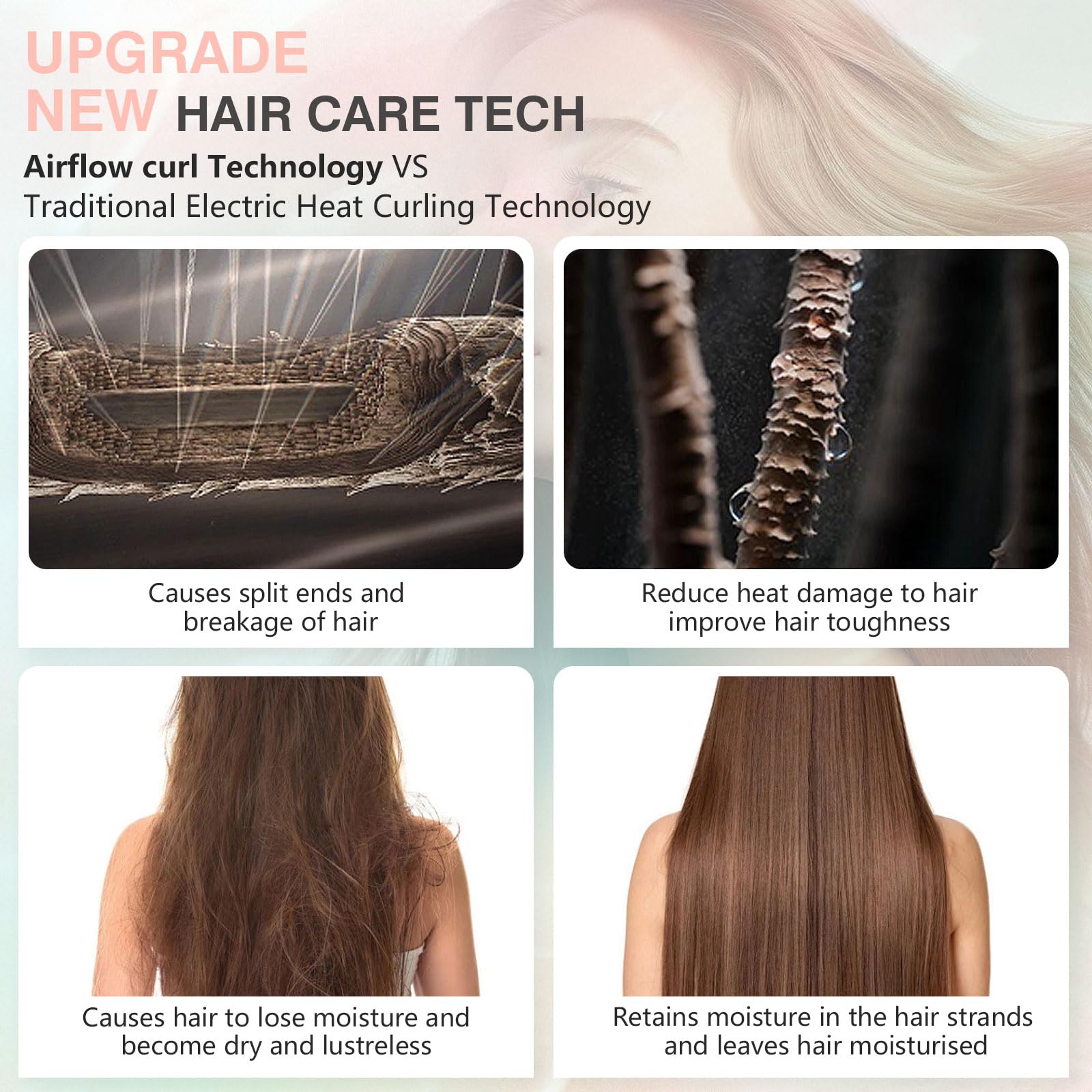 Multistyler profesional 6-en-1 cepillo de aire caliente iones negativos 110.000 RPM 3 ajustes de temperatura